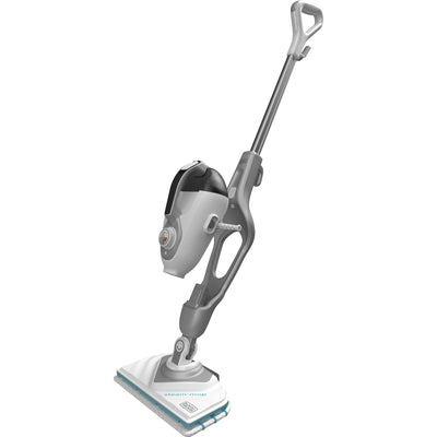 Black+decker bhsm168d 1600w steam-mop met deltavoet en 8 accessoires stoomreiniger (zilver wit)