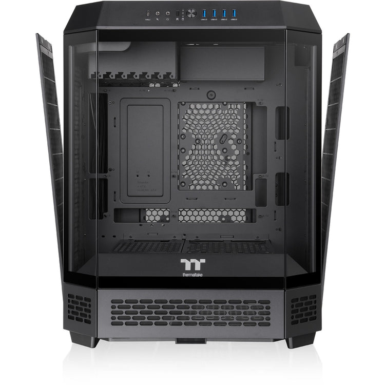 Thermaltake the tower 600 midi tower behuizing (zwart | 4x usb-a | 1x usb-c | tempered glass)
