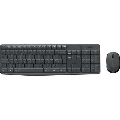 Logitech mk235 draadloze desktopset (zwart, us-international lay-out (qwerty))