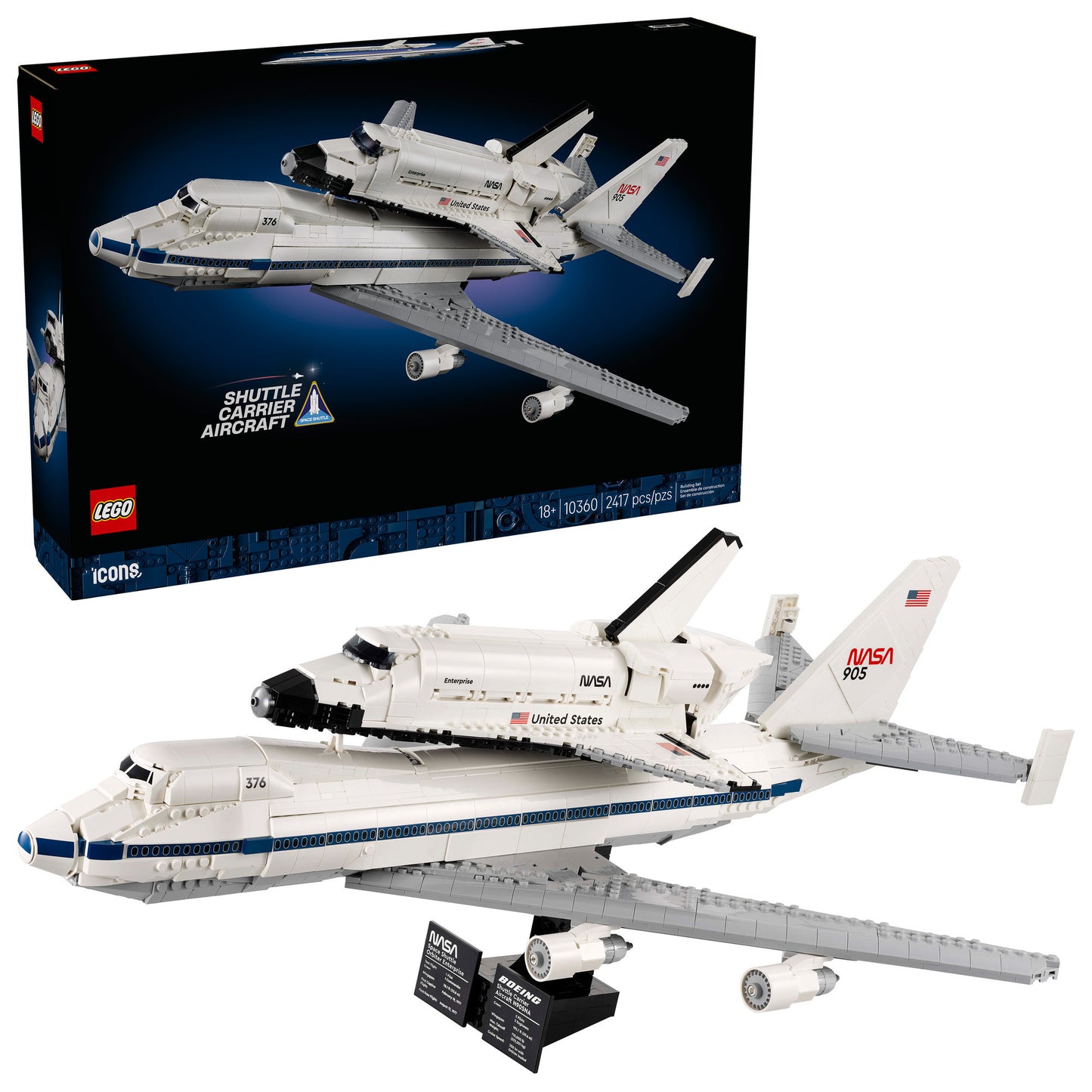 Lego icons - shuttle carrier aircraft constructiespeelgoed (10360)