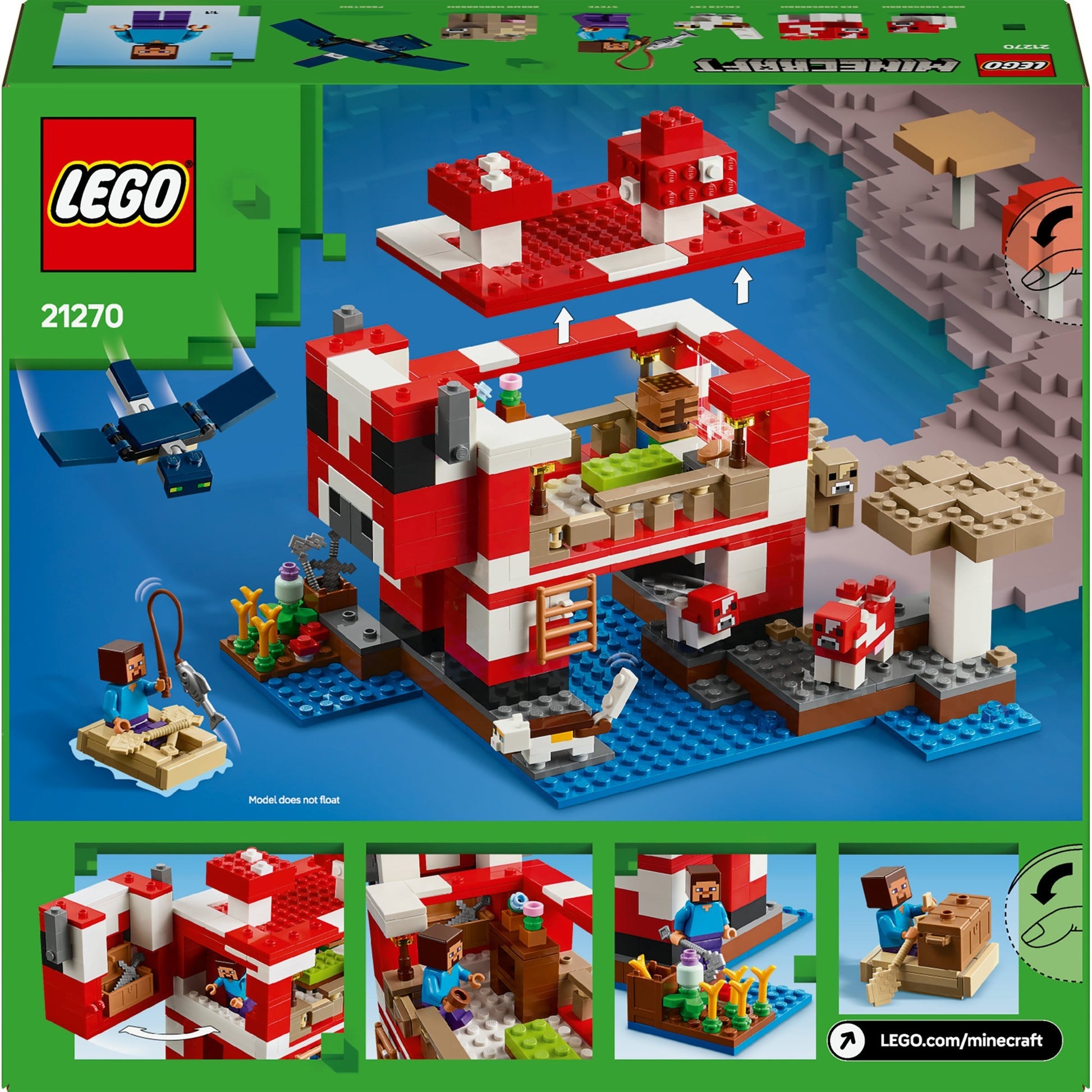 Lego minecraft het mooshroom huis - 21270