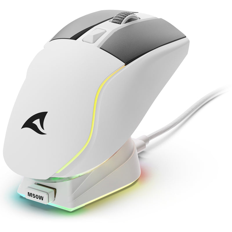 Sharkoon skiller sgm50w gaming muis (wit, 400 - 6400 dpi, rgb leds)
