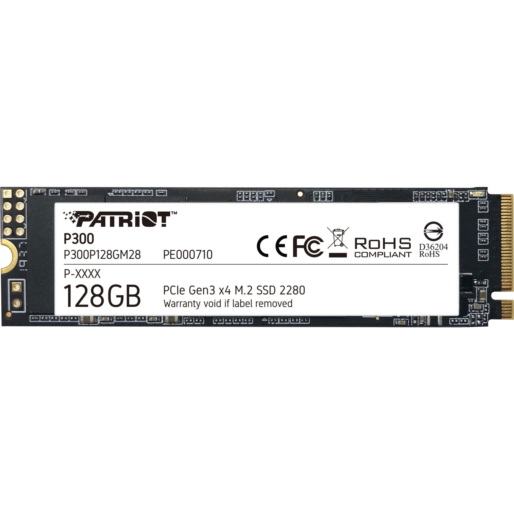 Patriot p300 128 gb ssd (p300p128gm28, pcie 3.0 x4, m.2 2280)