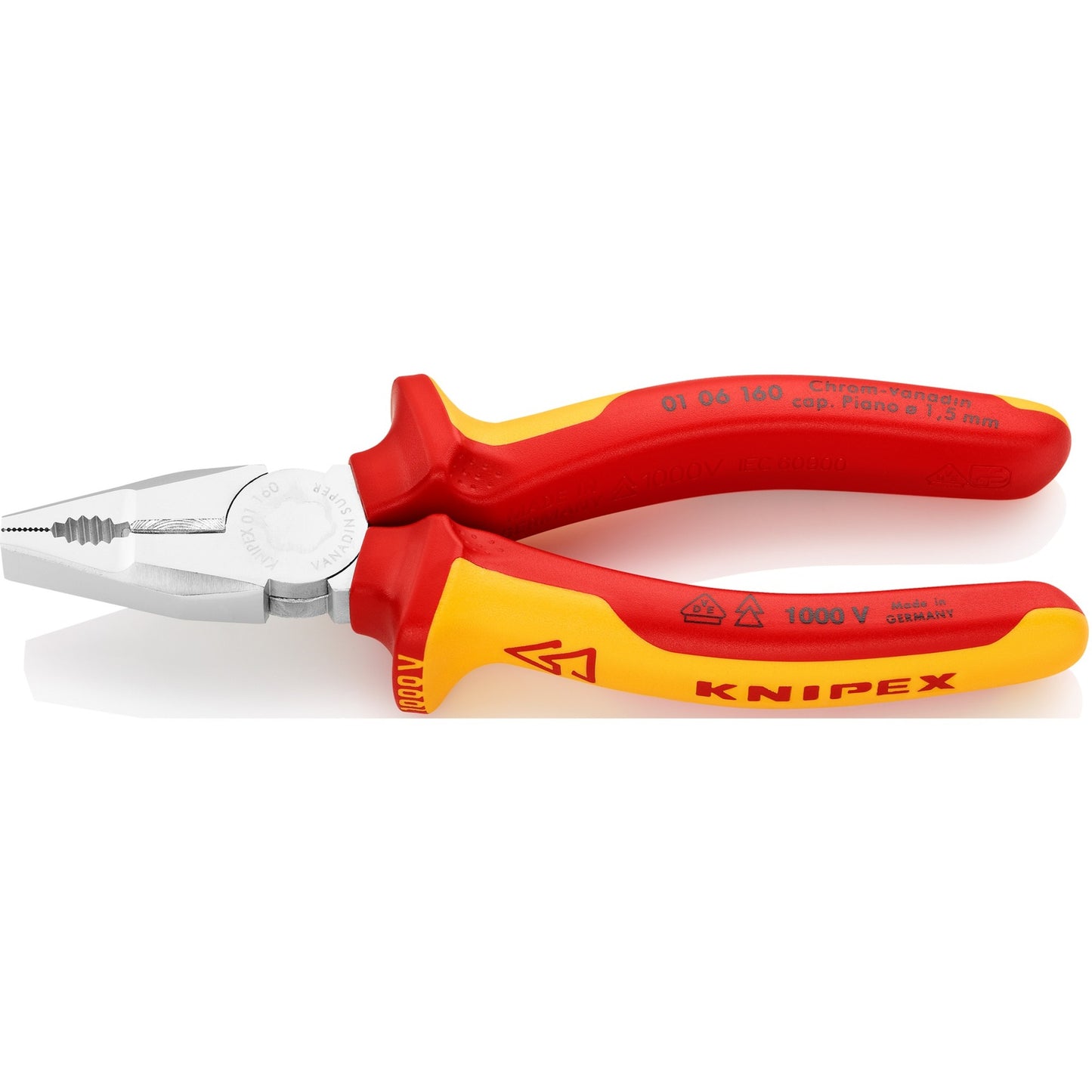 Knipex kombitang 01 06 160 combinatietang (rood geel)