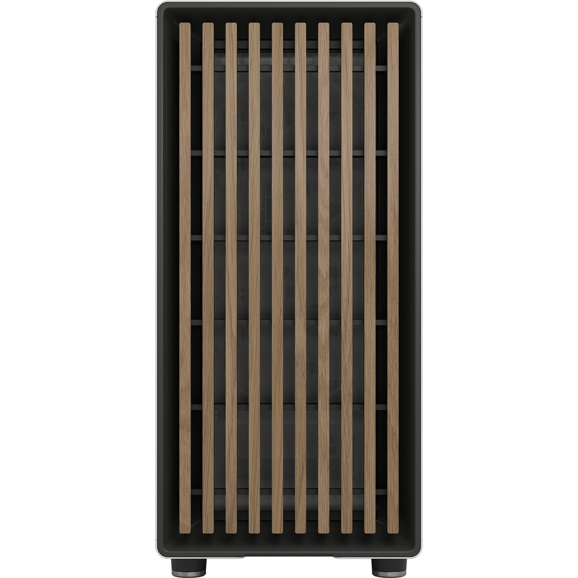 Fractal design north midi tower behuizing (wit houtkleur | 2x usb-a | 1x usb-c | tempered glass)