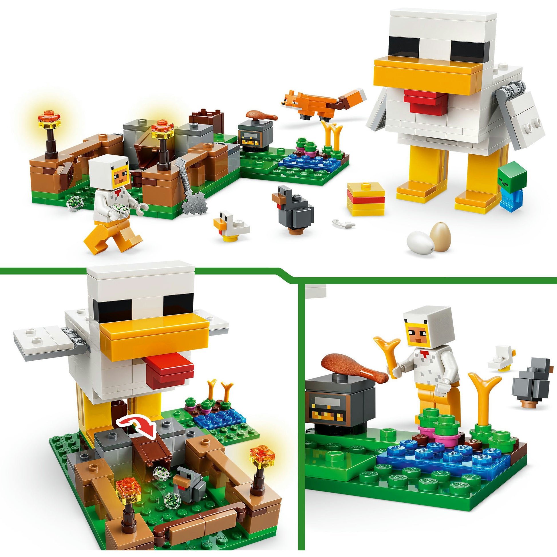 Lego minecraft kippenboerderij dieren speelgoed voor kinderen - 21585