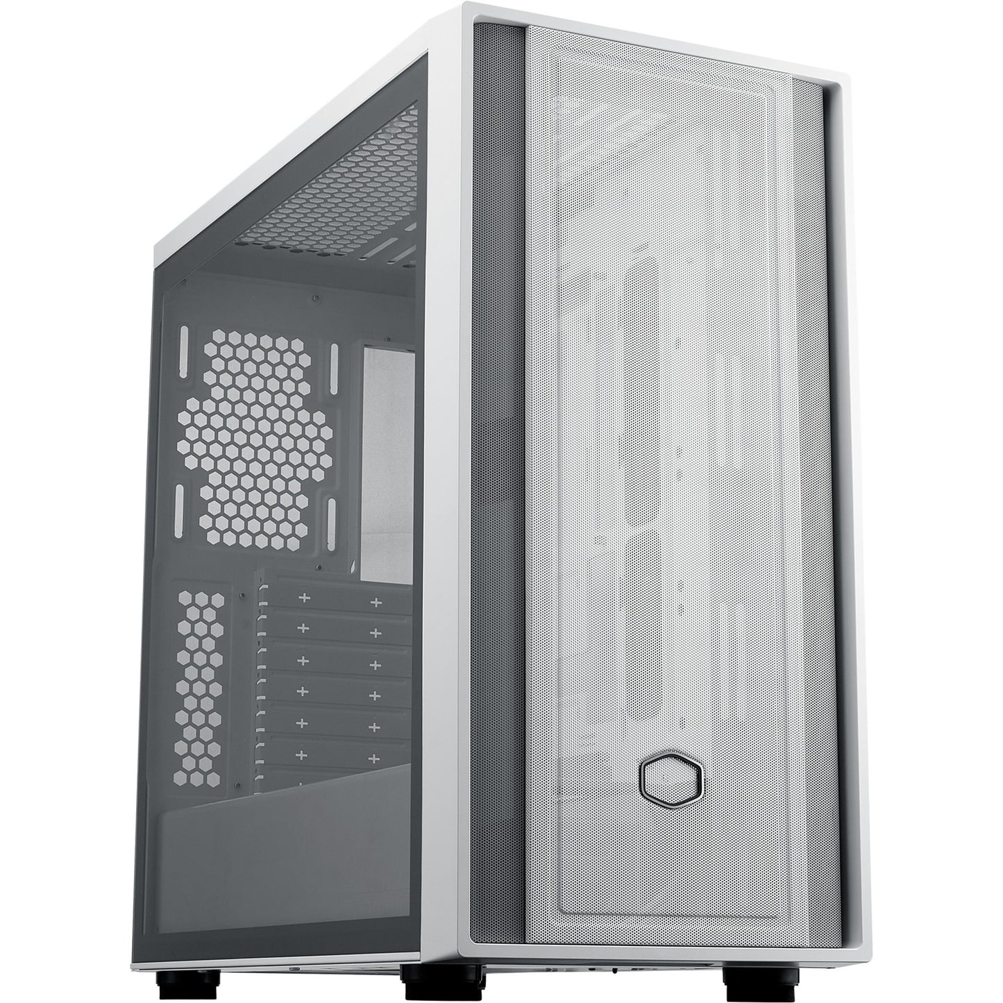 Cooler master masterbox 600 lite midi tower behuizing (wit | 2x usb-a | 1x usb-c | rgb | tempered glass)