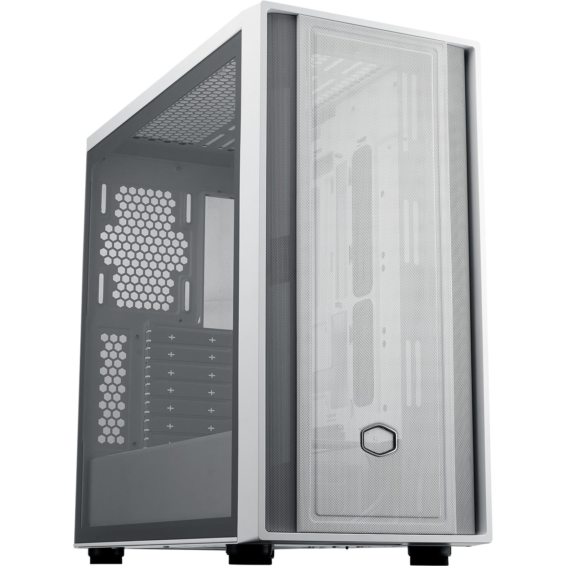 Cooler master masterbox 600 lite midi tower behuizing (wit | 2x usb-a | 1x usb-c | rgb | tempered glass)