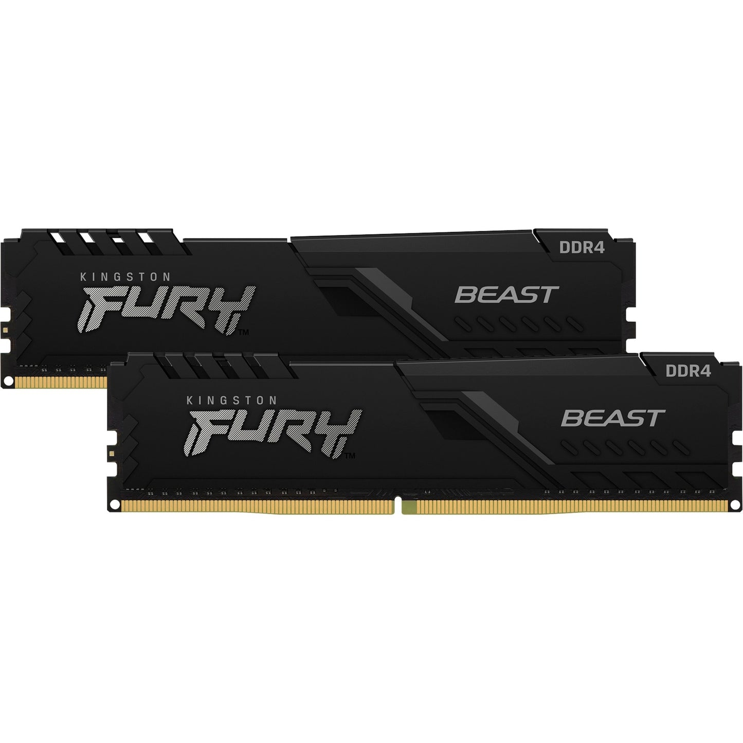 Kingston fury beast 32 gb ddr4-3200 (2x 16 gb) werkgeheugen (zwart, kf432c16bbk2 32, xmp 2.0)