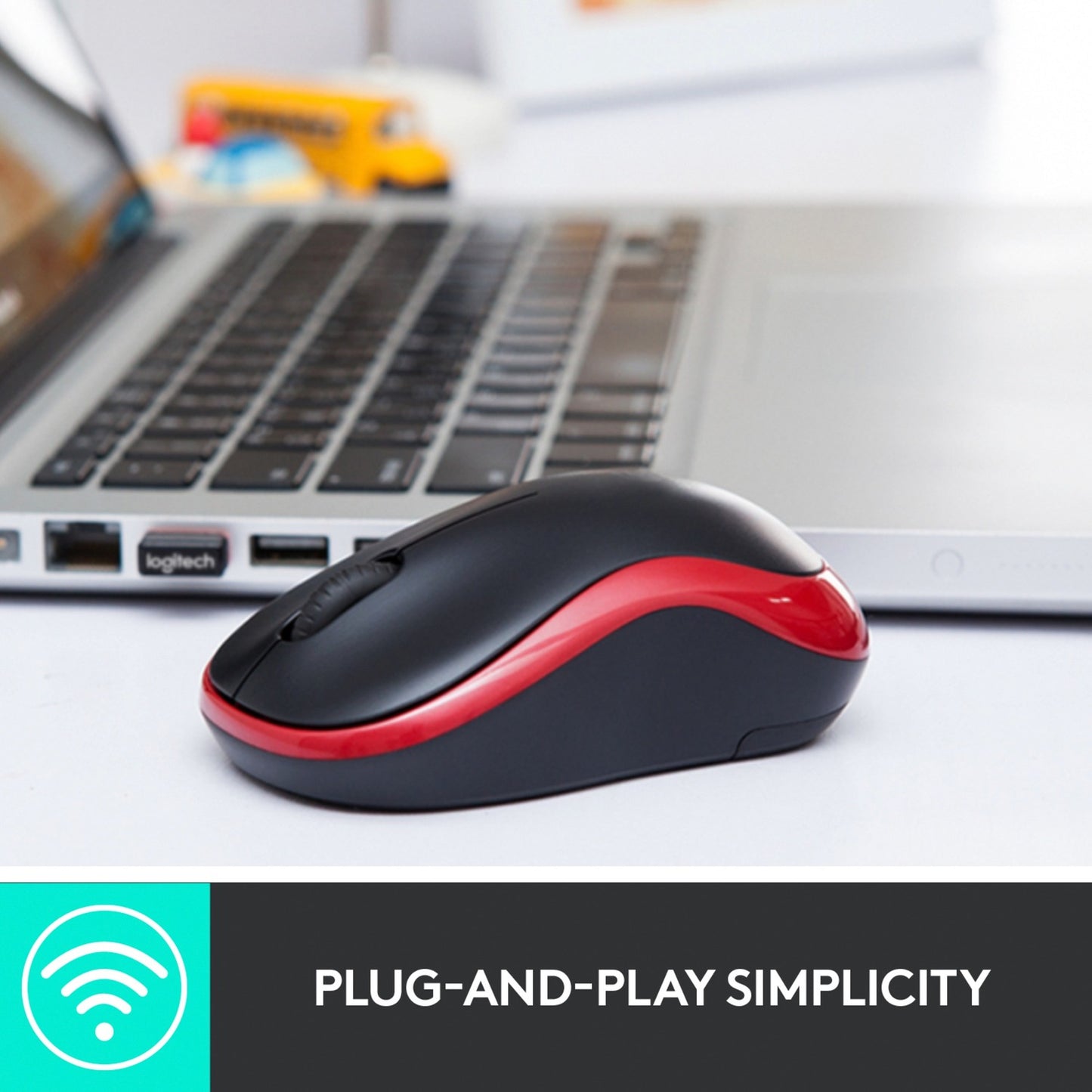 Logitech wireless mouse m185 (blauw, retail)