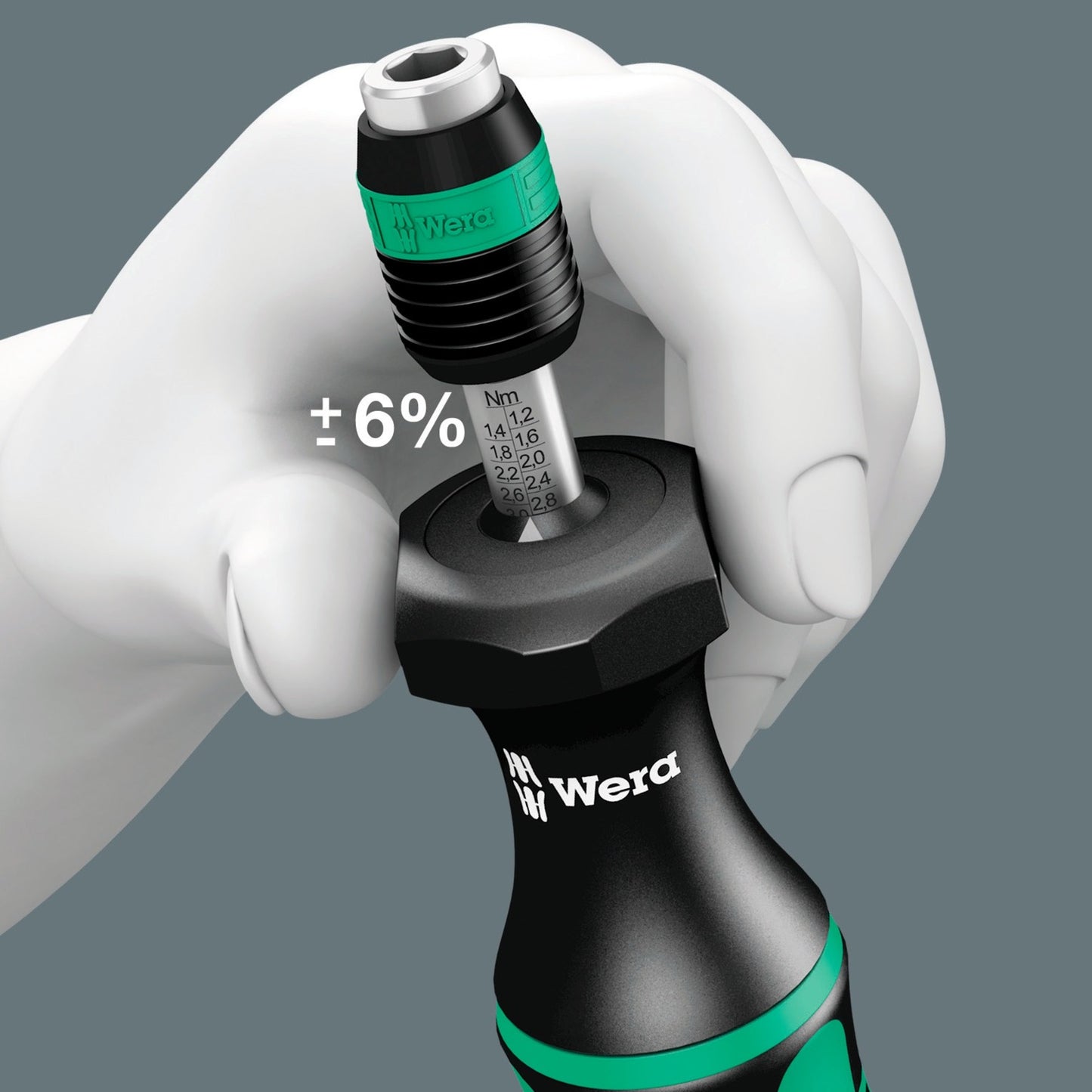 Wera 7440 41 kraftform momentschroevendraaier-set 0,3-3,0 nm (zwart groen, 26‑delig)