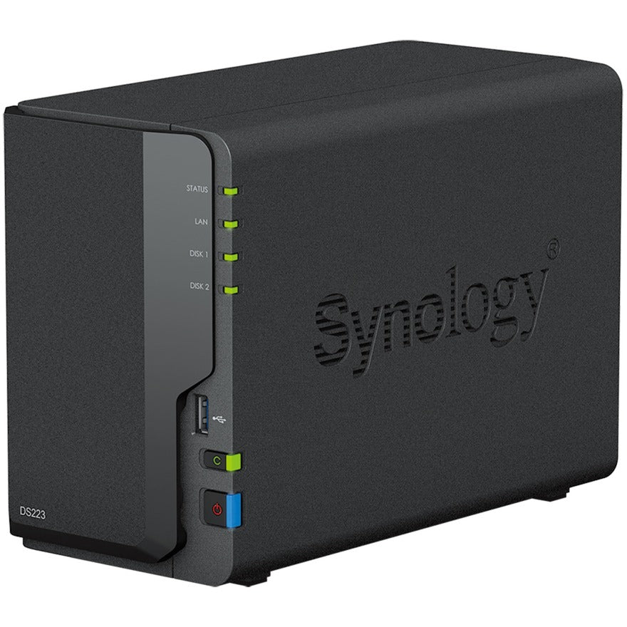 Synology diskstation ds223 nas (zwart, 1x 1gbe lan, 3x usb 3.2 gen 1)
