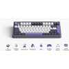 Iqunix og80 lavandin wireless mechanical keyboard (lavendel, us lay-out (qwerty), cherry mx red, 80% (tkl), hot-swappable, pbt, 2.4ghz | bluetooth 5.1 | usb-c)