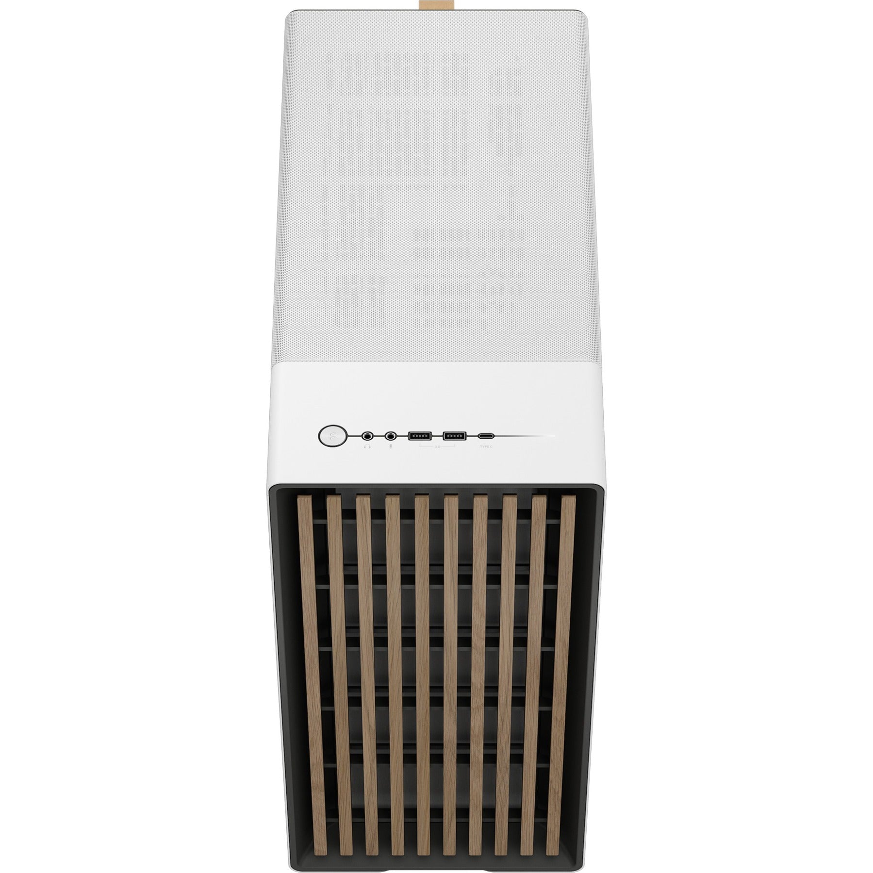 Fractal design north midi tower behuizing (wit houtkleur | 2x usb-a | 1x usb-c | tempered glass)