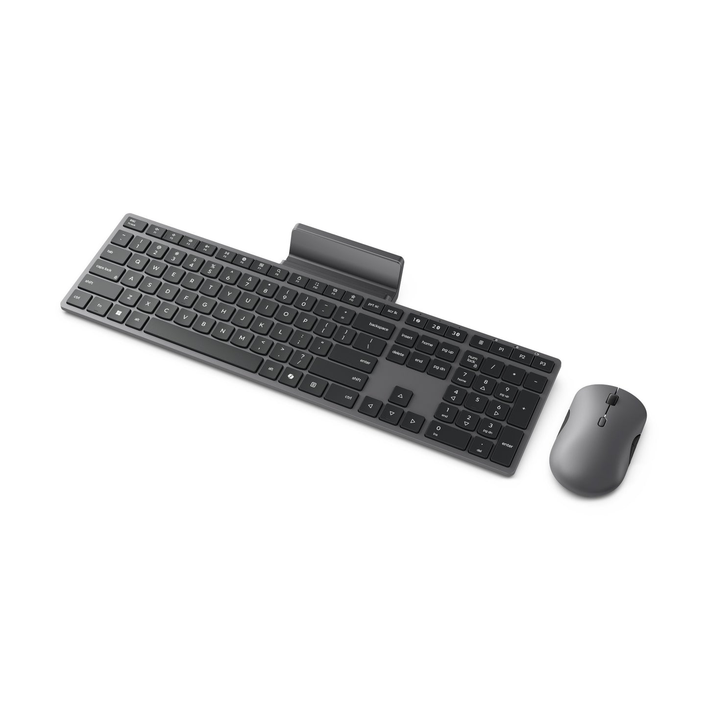 Lenovo 700 modern multi-device wireless combo desktopset (grijs, us lay-out (qwerty), 100%, 4000 dpi, 2.4 ghz, bt 5.3, usb-a)