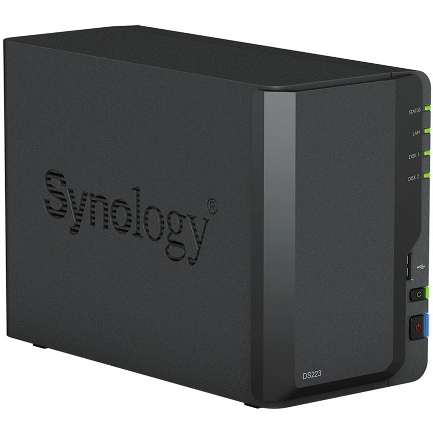 Synology diskstation ds223 nas (zwart, 1x 1gbe lan, 3x usb 3.2 gen 1)