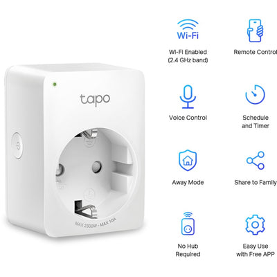 Tp-link tapo p100 slimme stekker - nederland- 2 pack