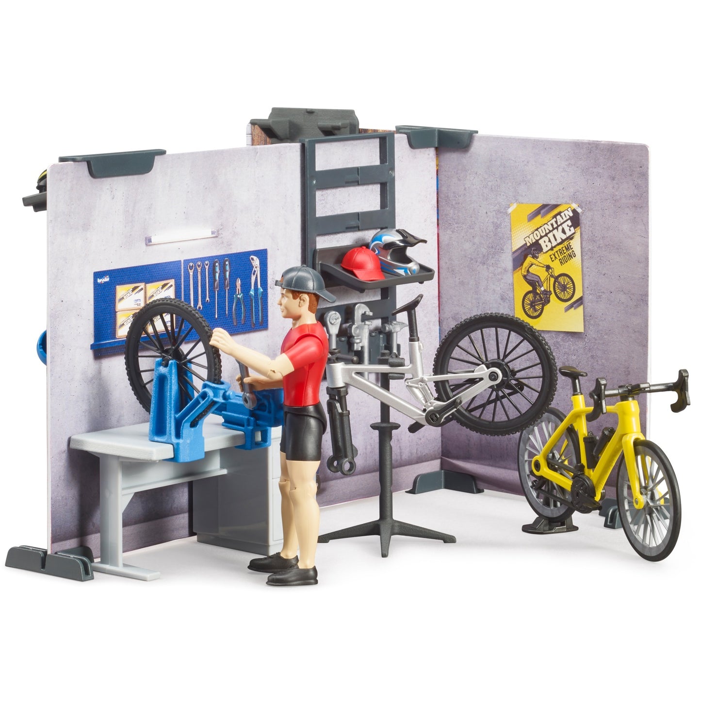 Bruder bworld fietsenwinkel speelfiguur (63120)