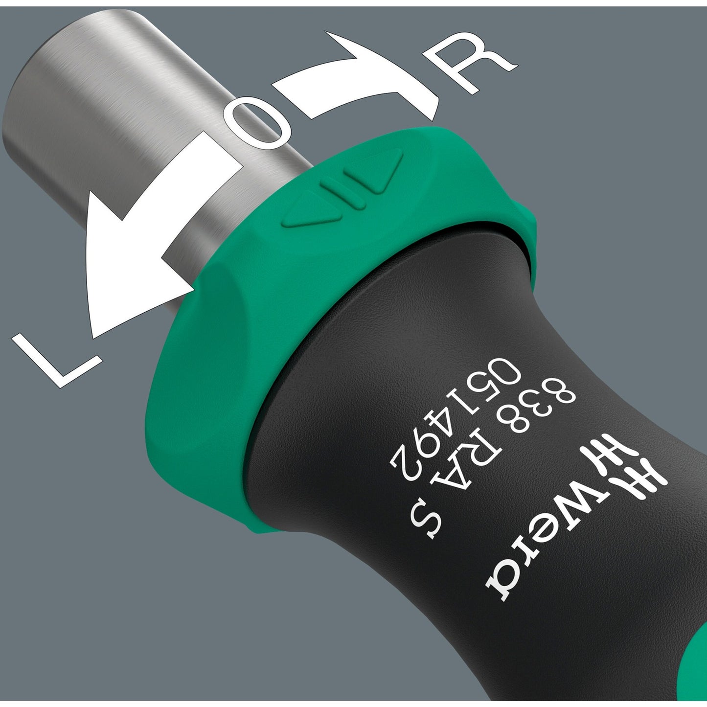 Wera kraftform kompakt 838 ra s imperial set 1 bitset (zwart groen, 14‑delig)