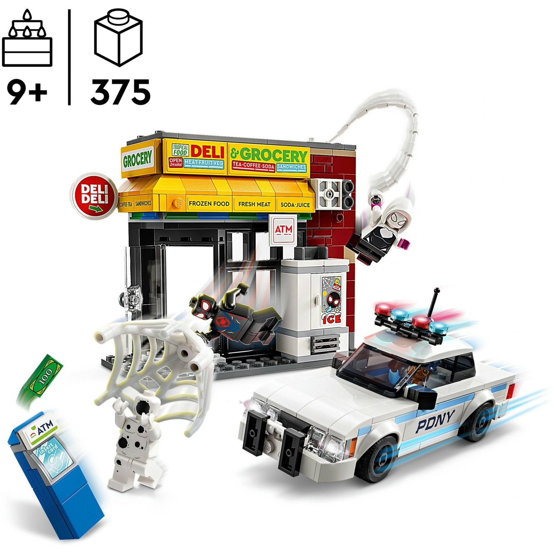 Lego super heroes 76311 spider-verse: miles morales vs. de spot