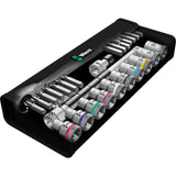 Wera 8100 sc 11 zyklop metalen ratelset gereedschapsset (zwart groen, 28-delig, volledig metalen omschakelbare ratel) - afbeelding 2