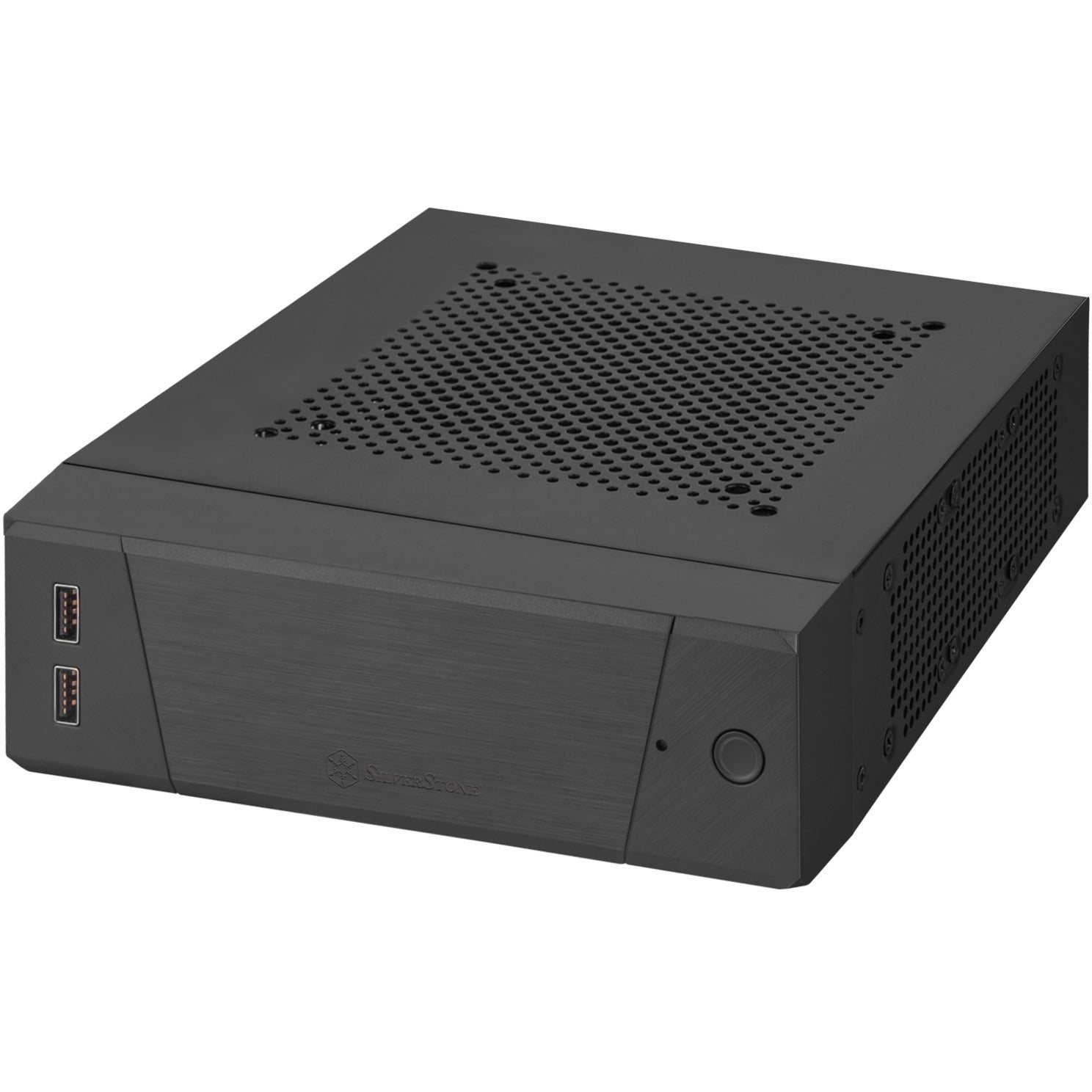 Silverstone sst-ml10b htpc behuizing (zwart | 2x usb-a)