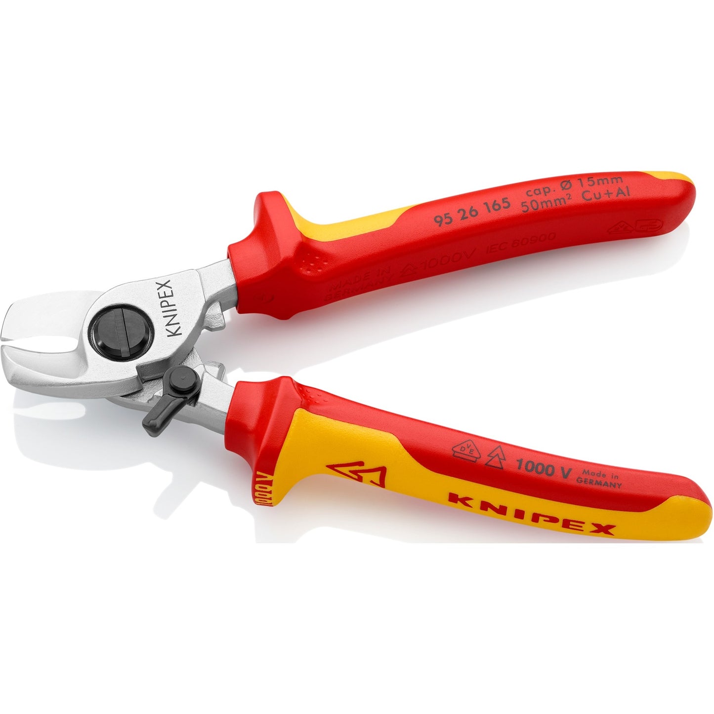 Knipex 95 26 165 kabelschaar 165mm met openingsveer vde