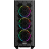 Sharkoon rgb hex midi tower behuizing (zwart | 2x usb-a | 1x usb-c | rgb | tempered glass)