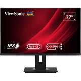 Viewsonic vg2756-4k docking monitor 27 (zwart (mat), 1x hdmi, 1x displayport, usb-c, usb-a, usb-b, sound) - afbeelding 2