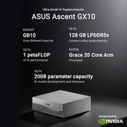 Asus ascent gx10 arm v9.2-a 128 2 mini-pc (donkergrijs | nvidia gb10 grace blackwell | dgx spark | nvlink-c2c | 128 gb | 2 tb ssd) - afbeelding 14