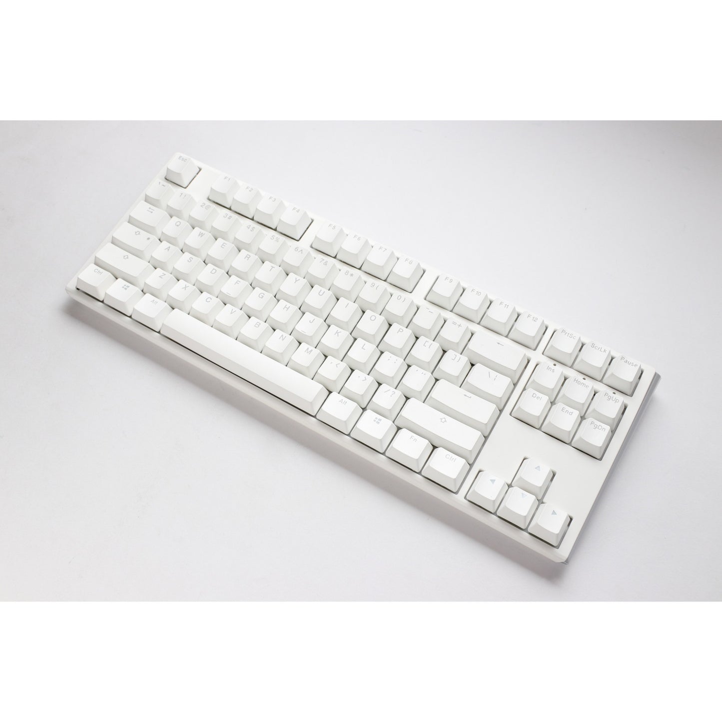 Ducky one 3 classic pure white tkl rgb mechanisch toetsenbord (wit, us lay-out (qwerty), cherry mx silent red, 80% (tkl), rgb leds, double-shot pbt, hot-swappable, quack mechanics)