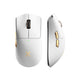 Mchose k7 ultra lightweight wireless gaming mouse (wit goud, rgb, usb 2.4 ghz, 42.000 dpi)