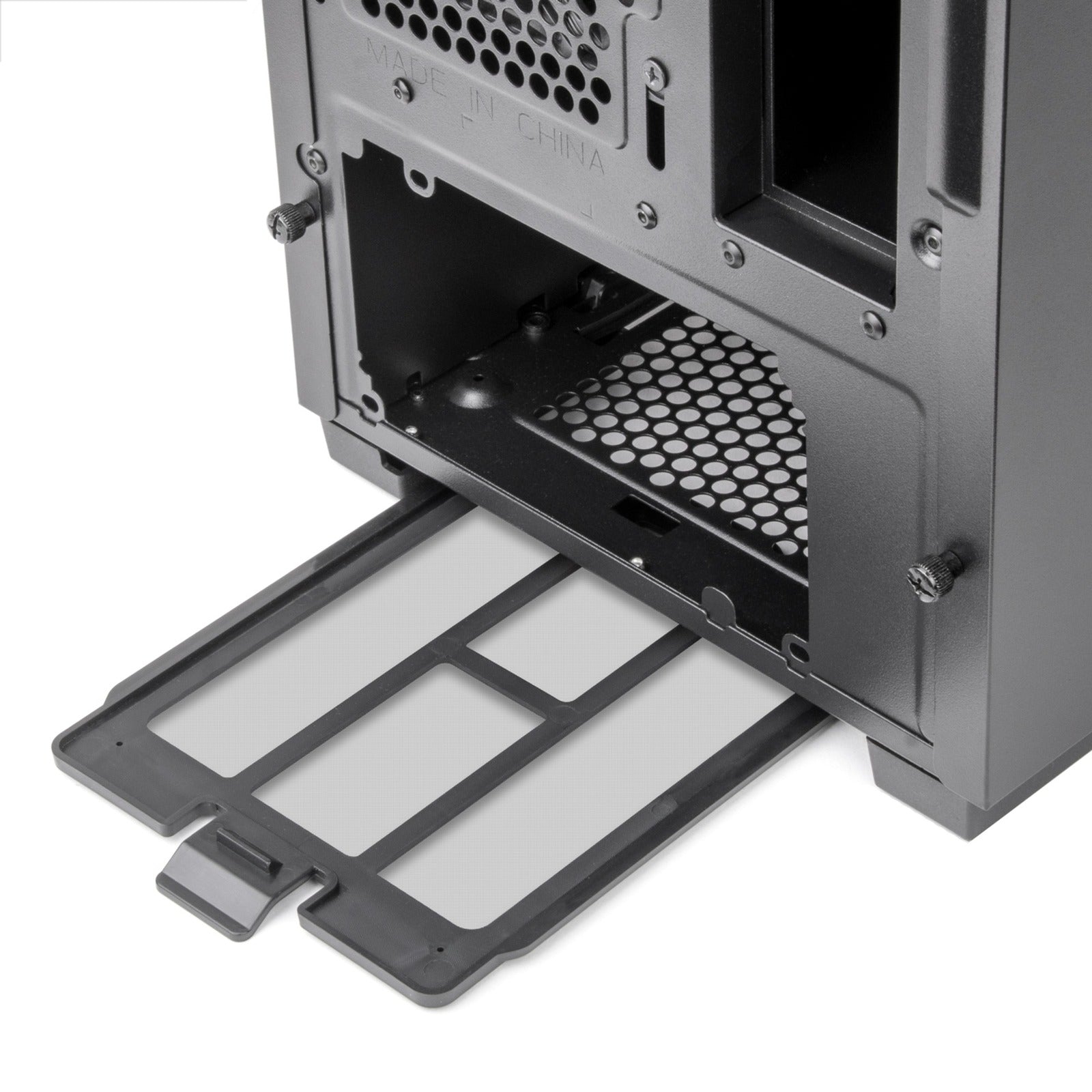 Silverstone cs382 mini tower behuizing (zwart | 2x usb-a | 1x usb-c)