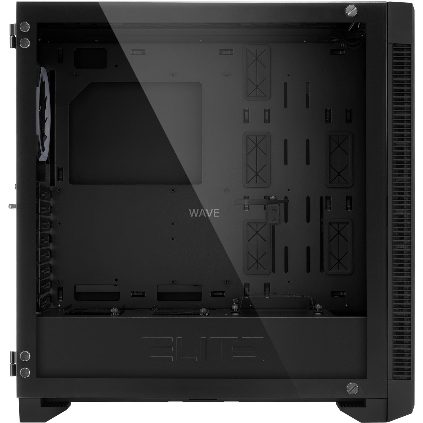 Sharkoon elite shark ca200m big tower behuizing (zwart | 4x usb-a | tempered glass)