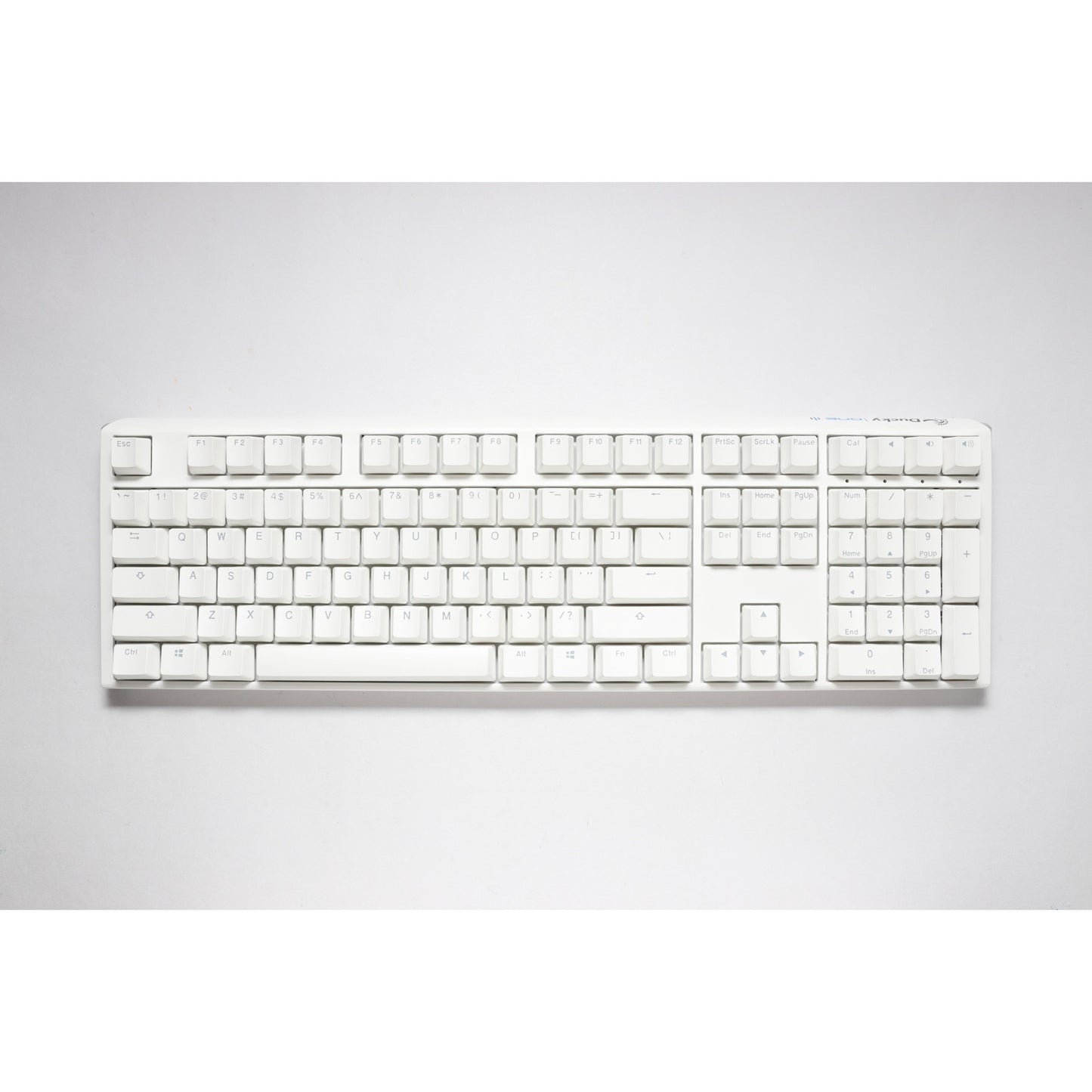 Ducky one 3 classic pure white rgb mechanisch toetsenbord (wit, us lay-out (qwerty), cherry mx silent red, 100%, rgb led, double-shot pbt, hot-swappable, quack mechanics)