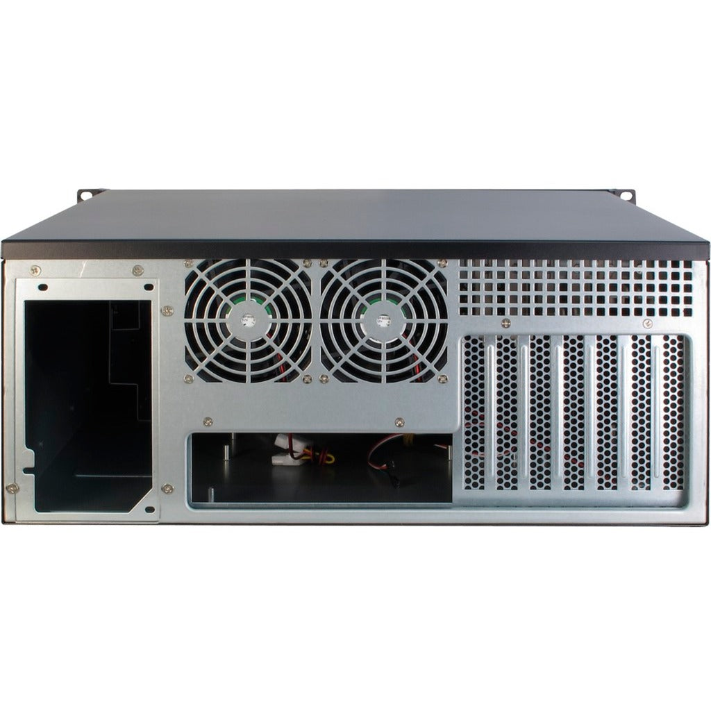 Inter-tech 4u-4098-s rack behuizing (zwart | 2x usb-a)