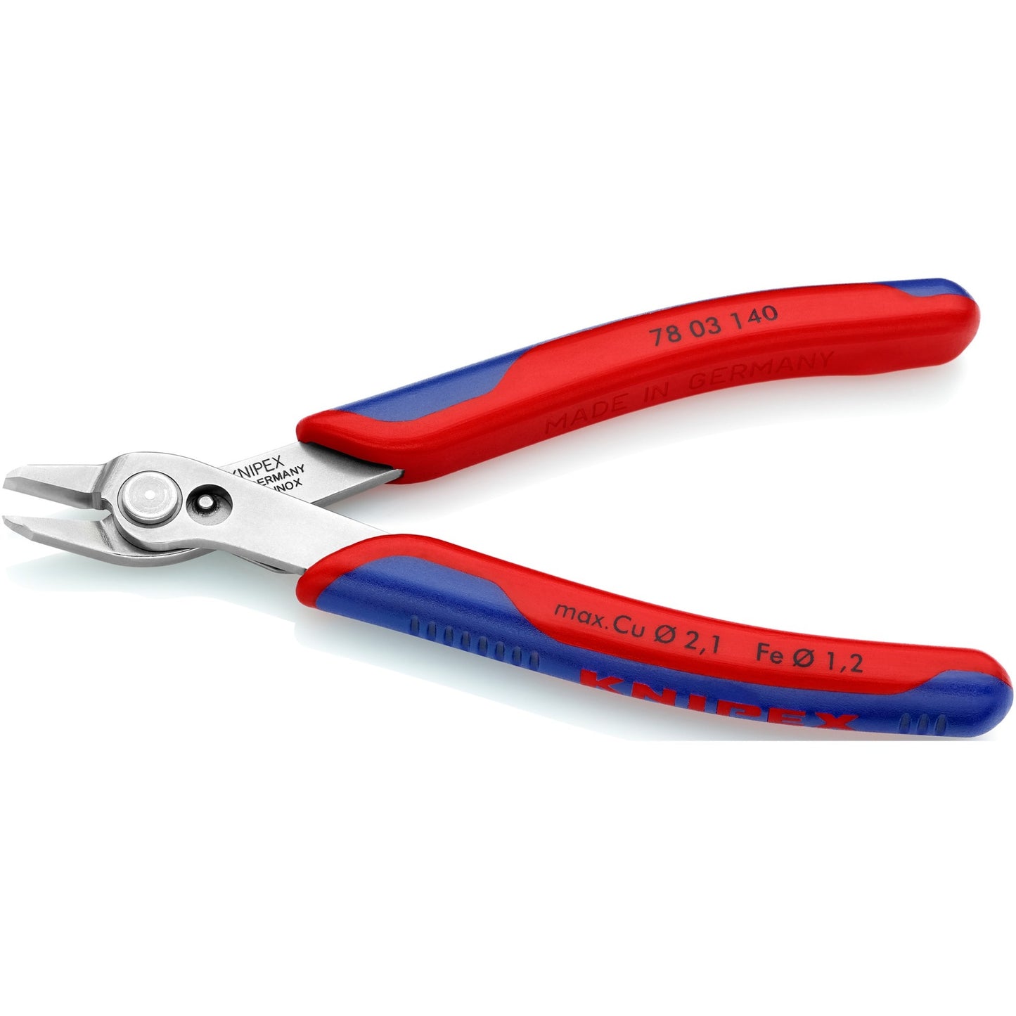 Knipex electronic super knips xl 7803140 elektronica-tang (rood blauw)
