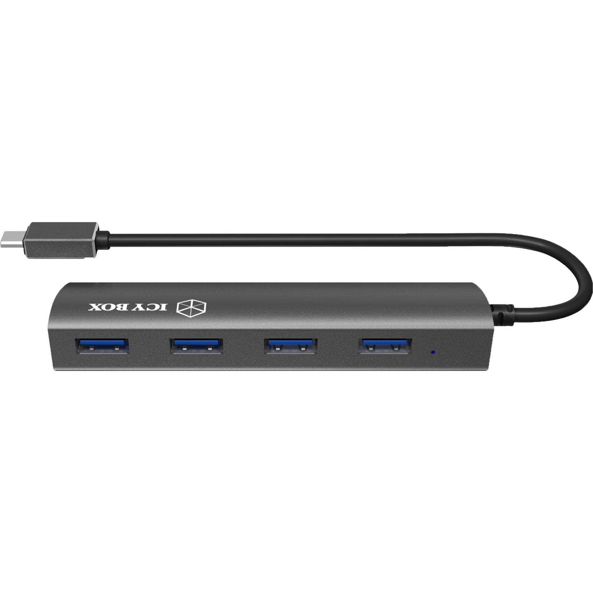 Icy box ib-ac6405-c usb-hub (antraciet, usb type-c hub)