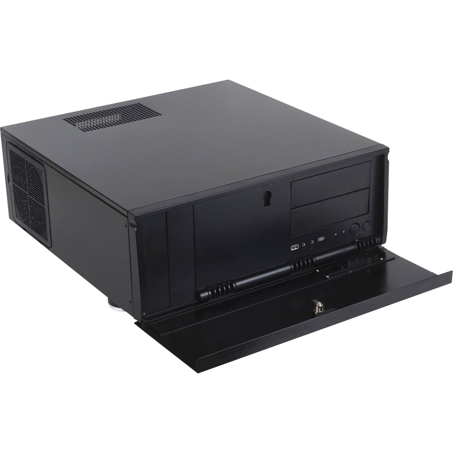 Silverstone sst-gd07b-c htpc behuizing (zwart | 1x usb-a | 1x usb-c)