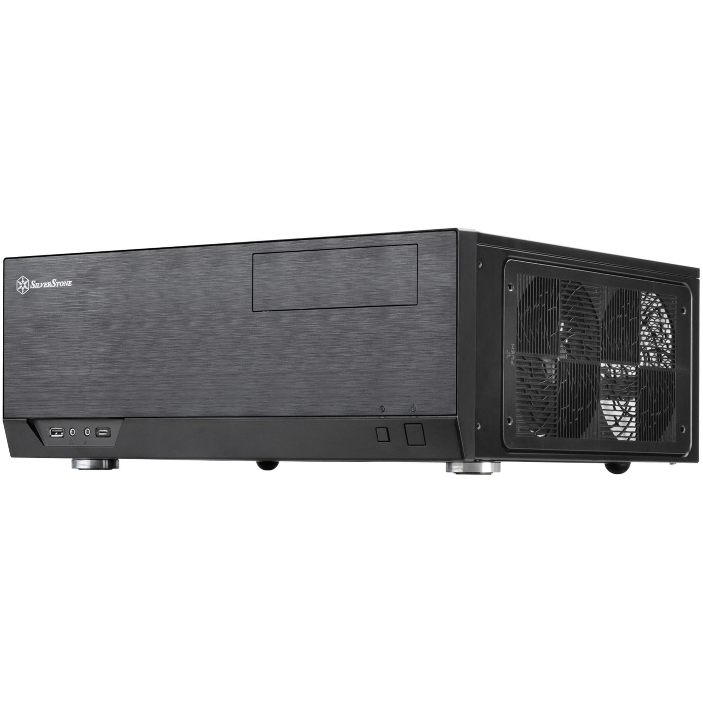 Silverstone sst-gd09b-c htpc behuizing (zwart | 1x usb-a | 1x usb-c)
