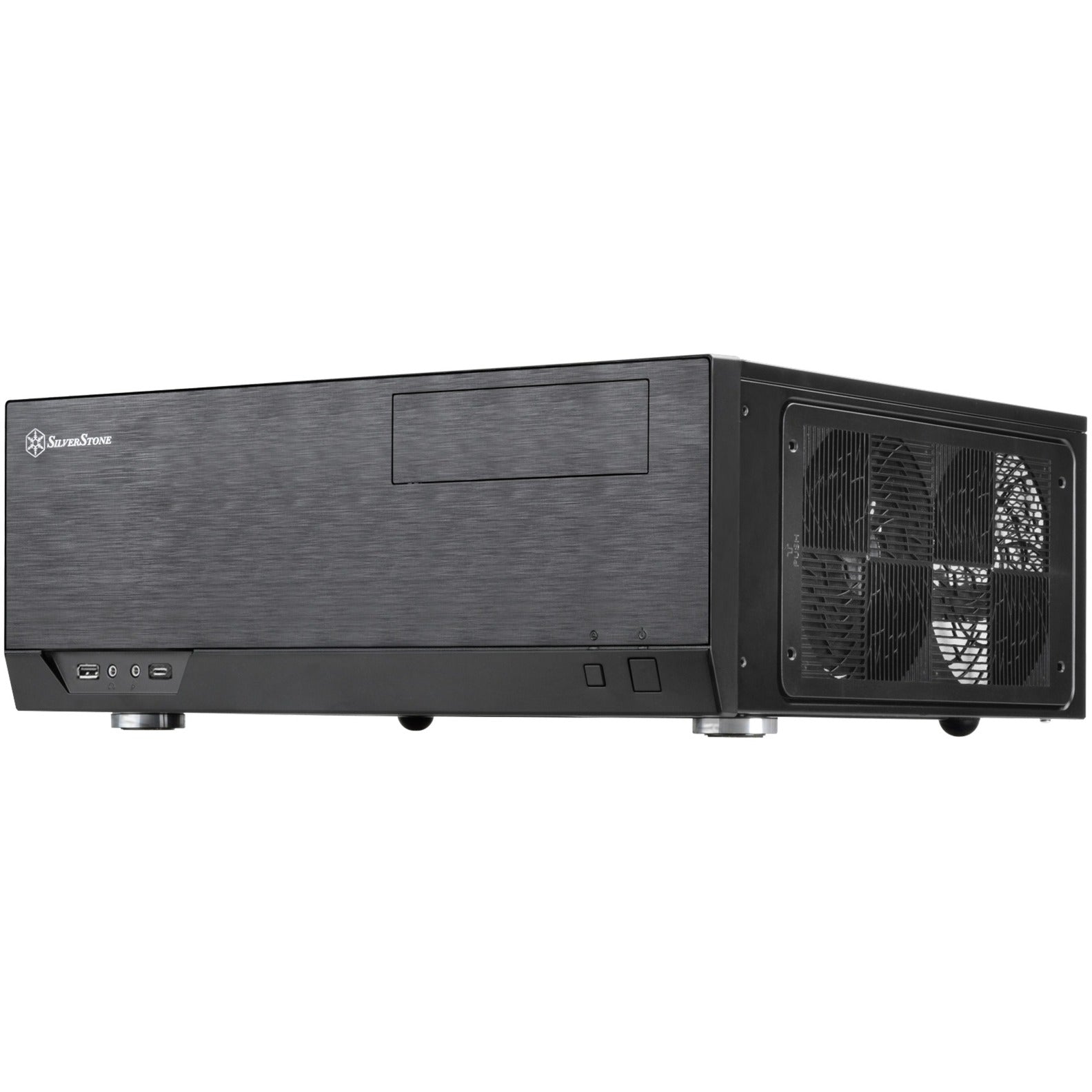 Silverstone sst-gd09b-c htpc behuizing (zwart | 1x usb-a | 1x usb-c)