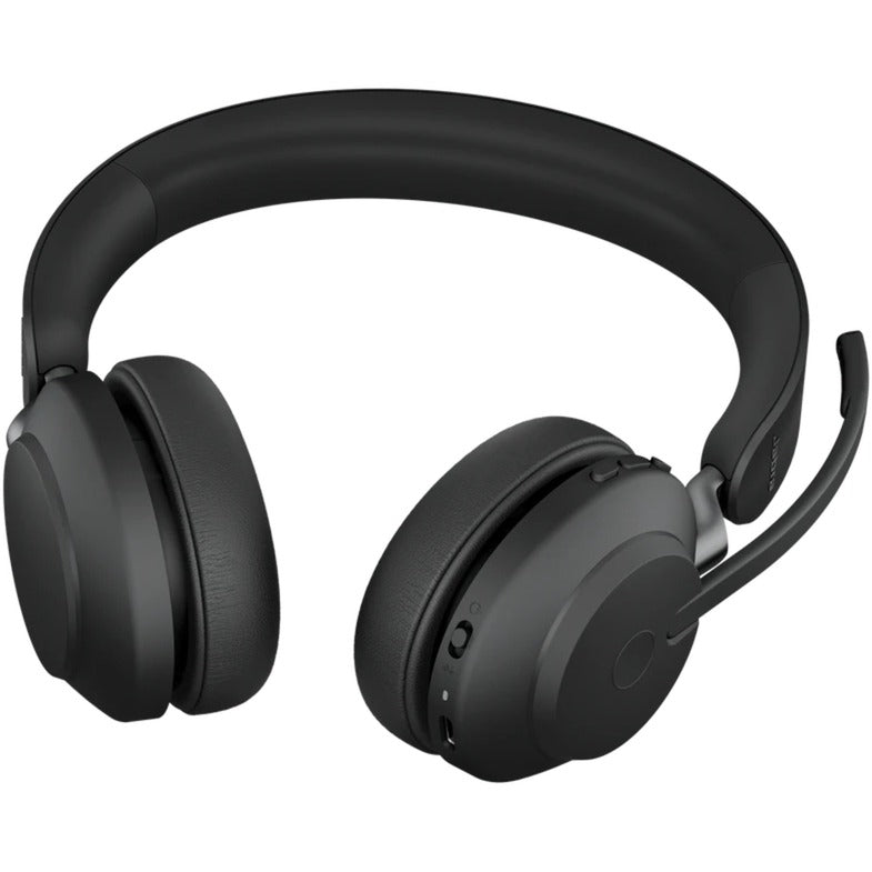 Jabra evolve2 65, ms stereo on-ear headset (zwart, microsoft teams, bluetooth)