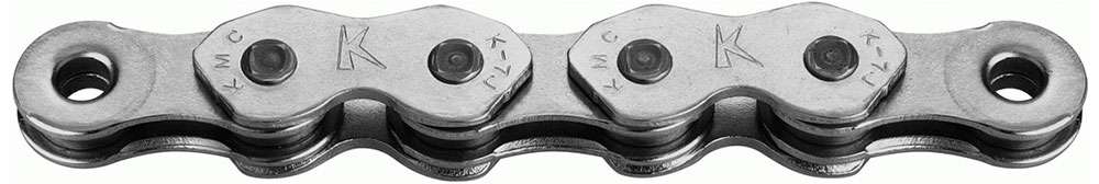 Kmc ketting sinle speed k1 narrow zilver 100 schakels - zilver