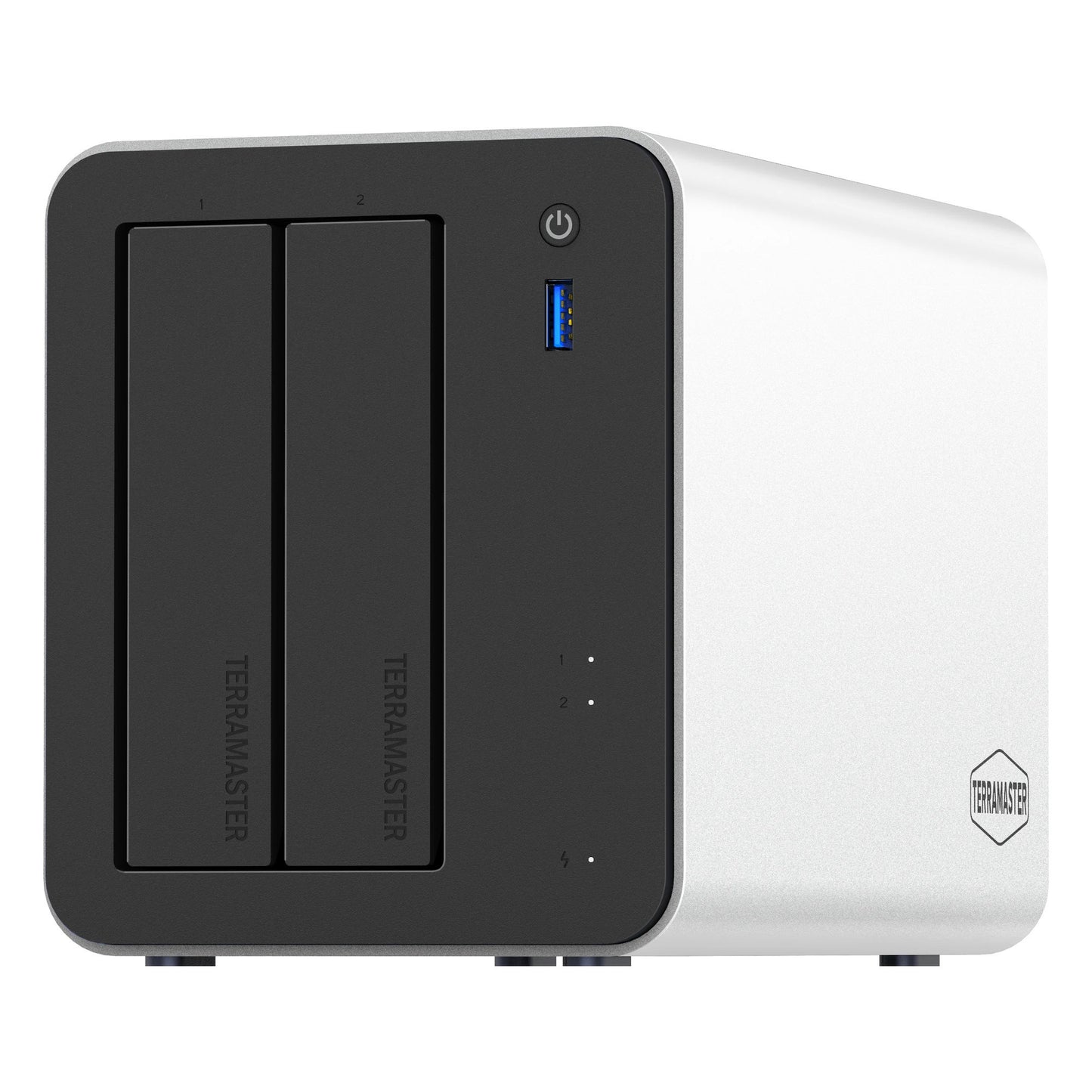 Terramaster f2-425 plus nas (wit, 2x 5gbe, hdmi, usb)