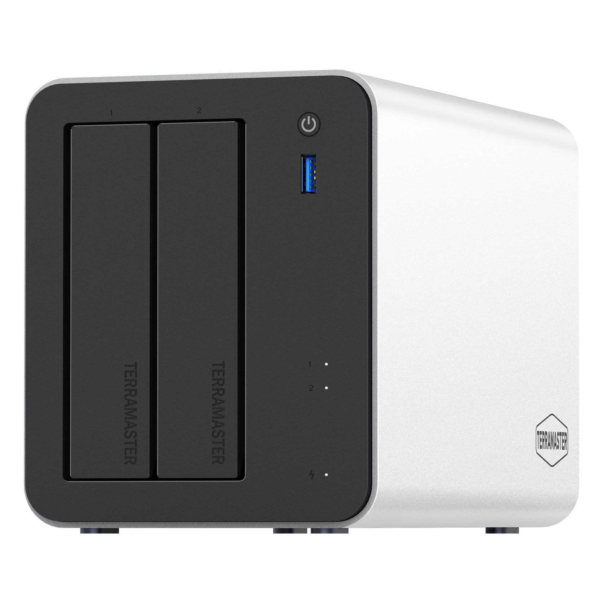 Terramaster f2-425 plus nas (wit, 2x 5gbe, hdmi, usb)