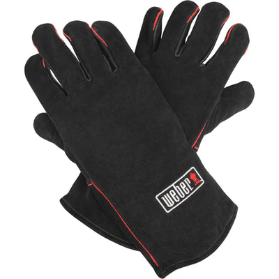 Weber leren barbecuehandschoenen (zwart)
