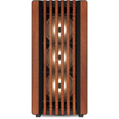 Sharkoon rebel c70m rgb midi tower behuizing (zwart houtkleur | 2x usb-a | 1x usb-c | rgb)