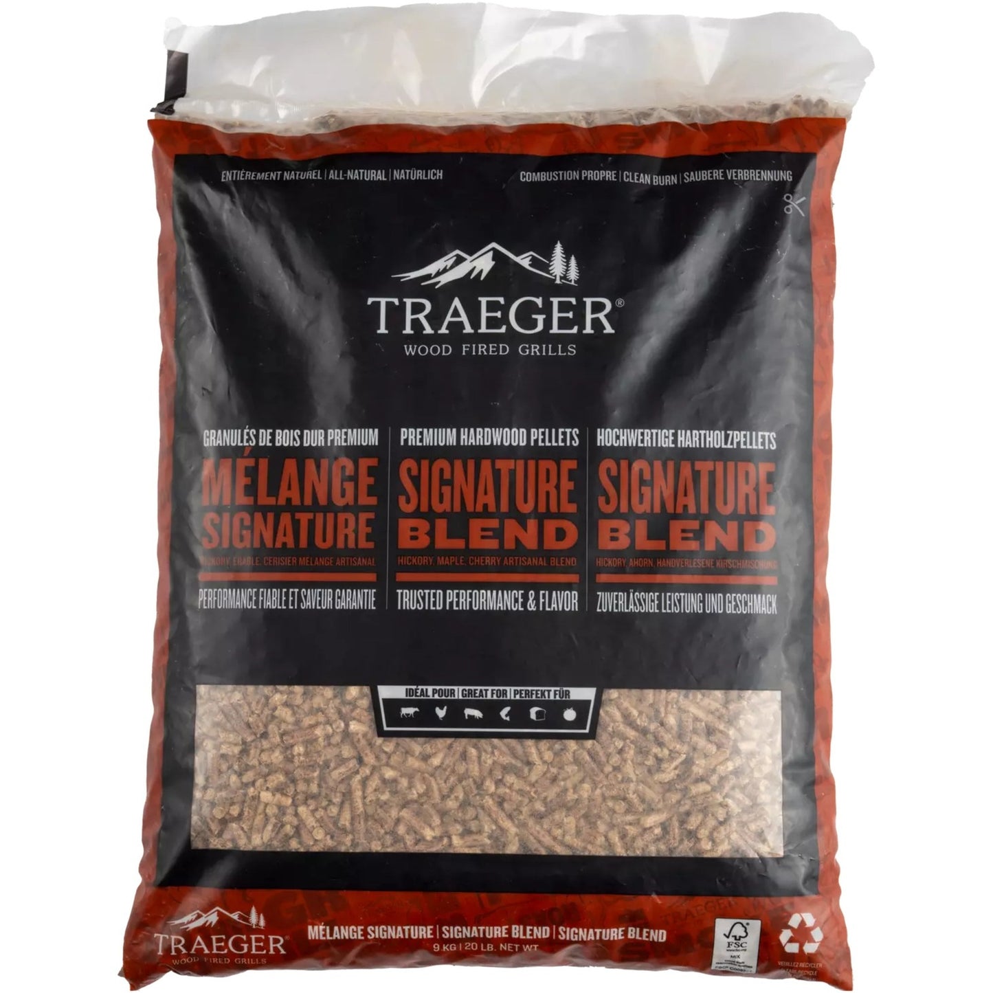 Traeger pellets van hardhout signature brandstof (9 kg)