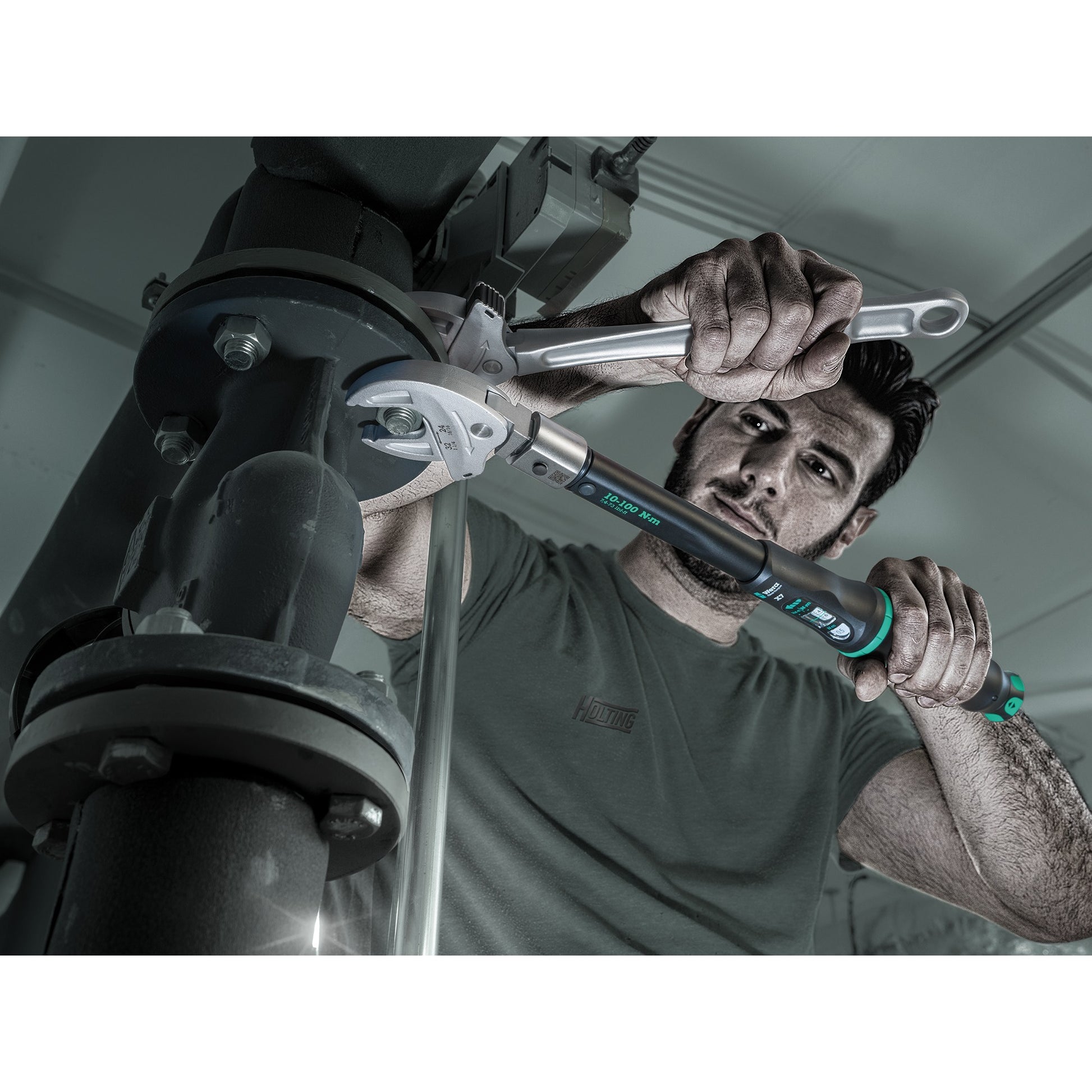 Wera click-torque x 7 draaimomentsleutel voor insteekgereedschappen (zwart groen, 10-100 nm)