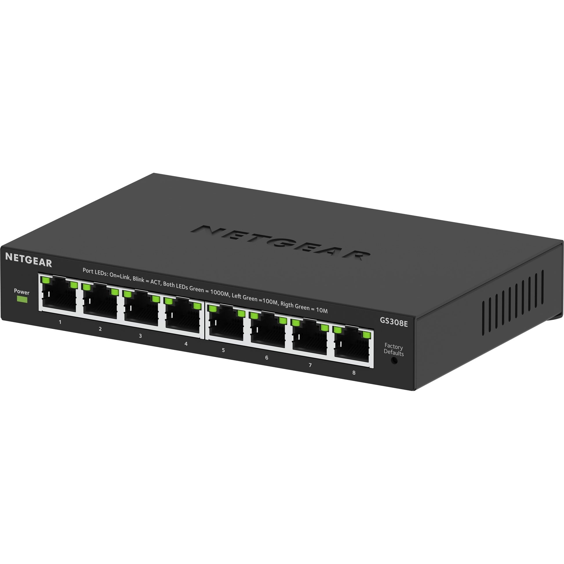 Netgear 8-poorts gigabit ethernet plus-switch (gs308ev4) (zwart)